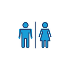 Toilet icon vector. restrooms icon vector. bathroom sign. wc, lavatory