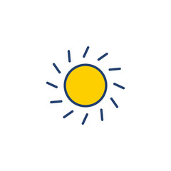 Sun icon vector. Brightness Icon vector