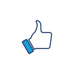 Thumbs up icon vector. Hand like. Like icon vector.