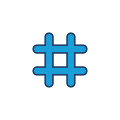 Hashtag icon vector. hashtag symbol