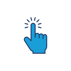 Hand click icon vector. pointer icon vector. hand cursor icon vector