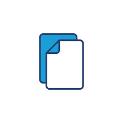 Document icon vector. Paper icon. File Icon