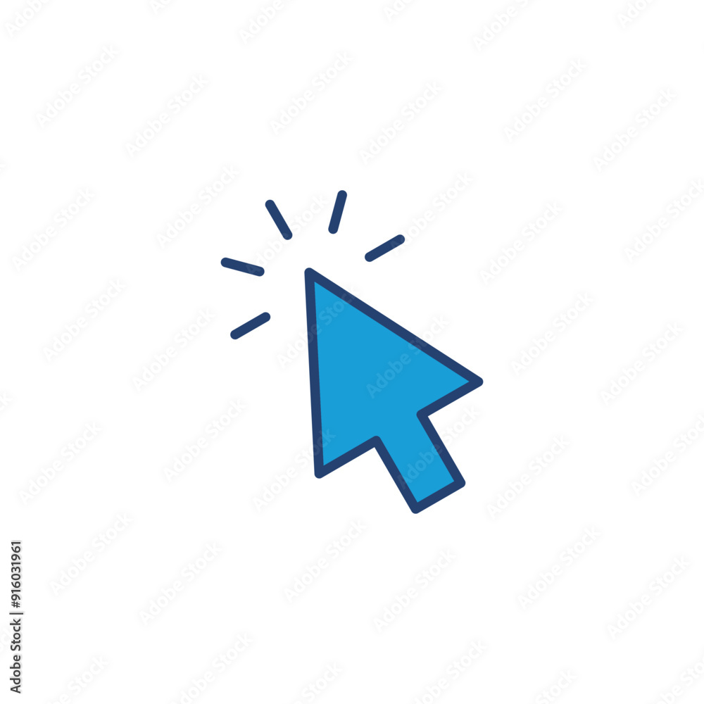 Poster Click icon vector. pointer arrow icon. cursor icon vector