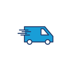 Fast shipping delivery truck icon vector. Delivery truck icon. fast delivery icon