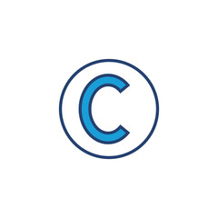 Copyright icon vector. copyright symbols