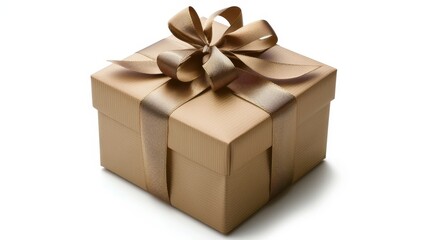 A neatly wrapped gift box adorned with a ribbon, waiting to be opened for a special occasion