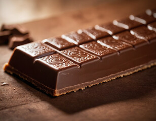 chocolate bar on a white background, Generative AI