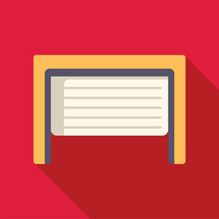 Garage door closing with metal shutter, providing security and protection