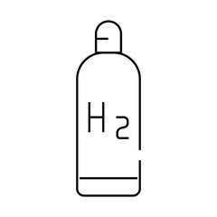 hydrogen reservoir line icon vector. hydrogen reservoir sign. isolated contour symbol black illustration