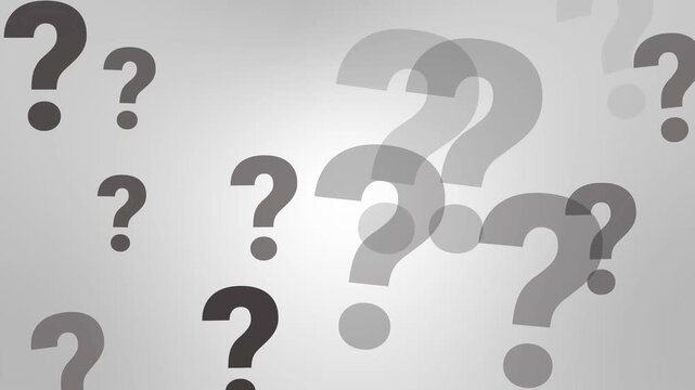 animated question mark symbols with green screen