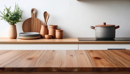 Empty Marble tabletop in kitchen with copy space. Generated image