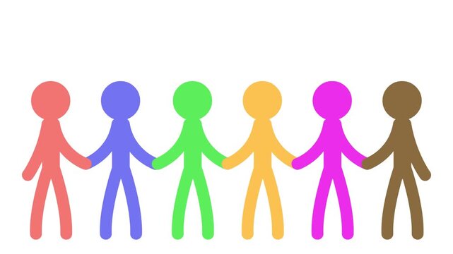stickman animation holding hands