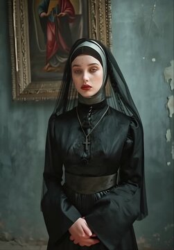 Hermosa monja maldita, escena aterradora