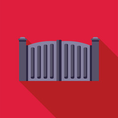 Large automatic sliding gate closing, providing security and privacy