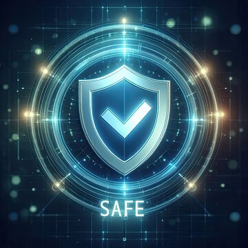 High definition 3D modern shield icon