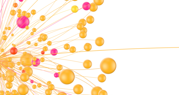 Global network. Blockchain. 3D illustration. Neural networks and artificial intelligence. Abstract