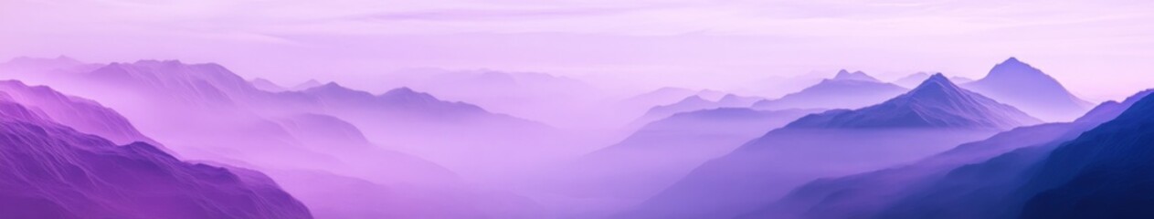 Majestic Mountains Enshrouded in Purple Mist, Creating an Enigmatic Landscape of Nature, Tranquility, and Mystery,Abstract Art