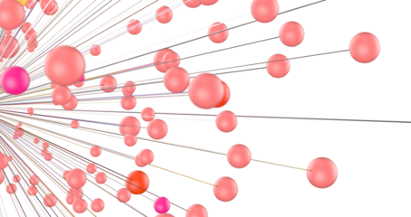 Global network. Blockchain. 3D illustration. Neural networks and artificial intelligence. Abstract