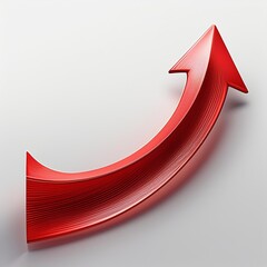 Red Curved Arrow