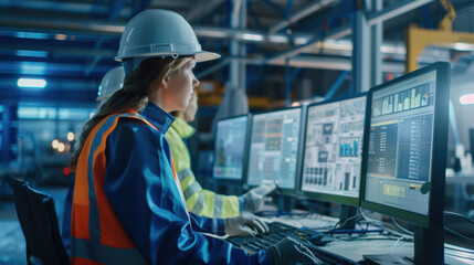 Engineers designing smart industrial solutions