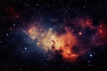 Naklejka premium Beautiful big space explosion in universe. Abstract background with shining stars and milky way. Galaxy, neutron star in the space. Science and astronomy concept