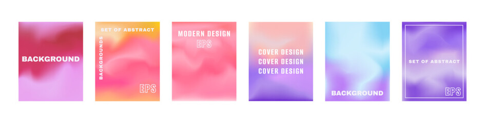 Collection gradient banners. Mesh. Modern trendy retro wallpaper. Fluid. Noise. Blurred rainbow. Curvy y2k vibrant colors. Liquid glowing horizontal effect. Blend. Flow background