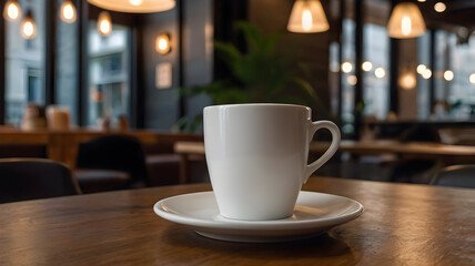 cup of coffee on table 