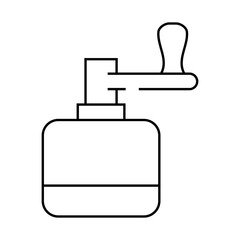 Obraz premium coffee grinder line icon vector. coffee grinder sign. isolated contour symbol black illustration