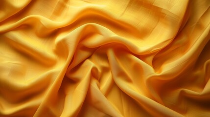 Obraz premium Soft folds of luxurious yellow fabric