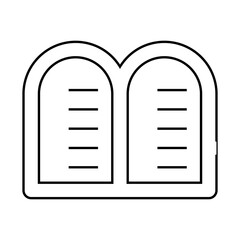 tablets of stone line icon vector. tablets of stone sign. isolated contour symbol black illustration