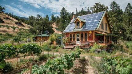 Imagine the sense of community empowerment in an isolated house through shared resource management. Write about cooperative utilities, community gardens