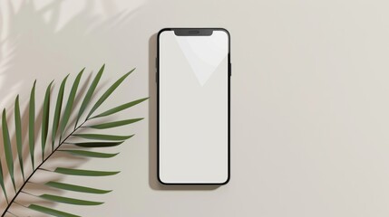 A simple smartphone design, clean and minimalist, 2D vector art, with a screen and basic details