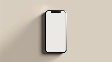 A simple smartphone design, clean and minimalist, 2D vector art, with a screen and basic details