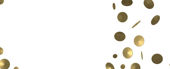 Enchanting Euphoria: Breathtaking 3D Illustration of Enchanting Gold Confetti