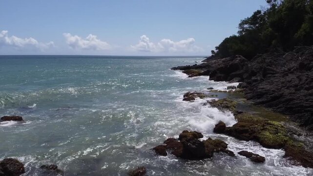 El mar caribe de venezuela en playa mono manso de chuspa