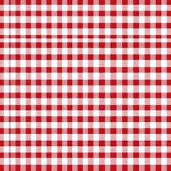 Naklejka premium Classic Red and White Checkered Picnic Tablecloth Pattern: Perfect for Outdoor Dining and Country Theme Decorations