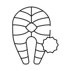 fish allergy line icon vector. fish allergy sign. isolated contour symbol black illustration