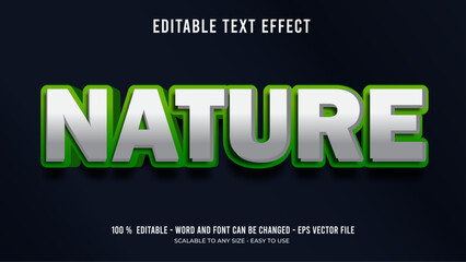Fototapeta premium nature editable text effect