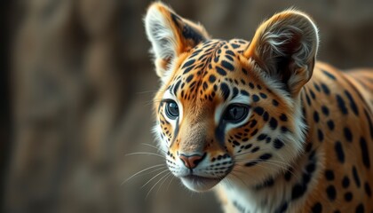 Obraz premium Closeup of a Leopard's Face.
