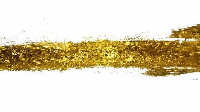 Abstract artistic golden textured brush strokes background. Grunge transition. Christmas vibe