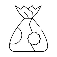 chocolate candy allergy line icon vector. chocolate candy allergy sign. isolated contour symbol black illustration