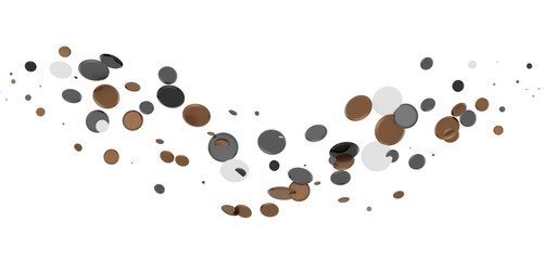 silver confetti explosion festive background