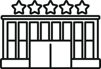Five star hotel building representing great feedback from customers for excellent service and accommodation