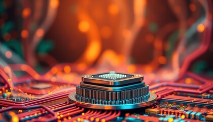 Futuristic Technology Abstract.