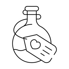 potion magical liquid line icon vector. potion magical liquid sign. isolated contour symbol black illustration