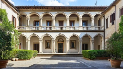 Obraz premium Courtyard of an Italian Villa