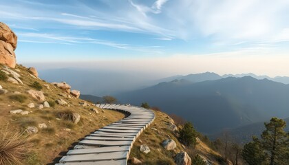 Mountain Path to the Horizon.