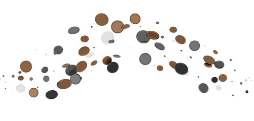  Multicolored confetti on white