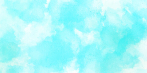 Abstract watercolor blue painted white clouds with pastel sky wallpaper. Cloud sky pastel abstract gradient blurred. soft light sky image canopy blue wallpaper or background.