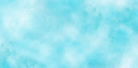 Abstract watercolor blue painted white clouds with pastel sky wallpaper. Cloud sky pastel abstract gradient blurred. soft light sky image canopy blue wallpaper or background.